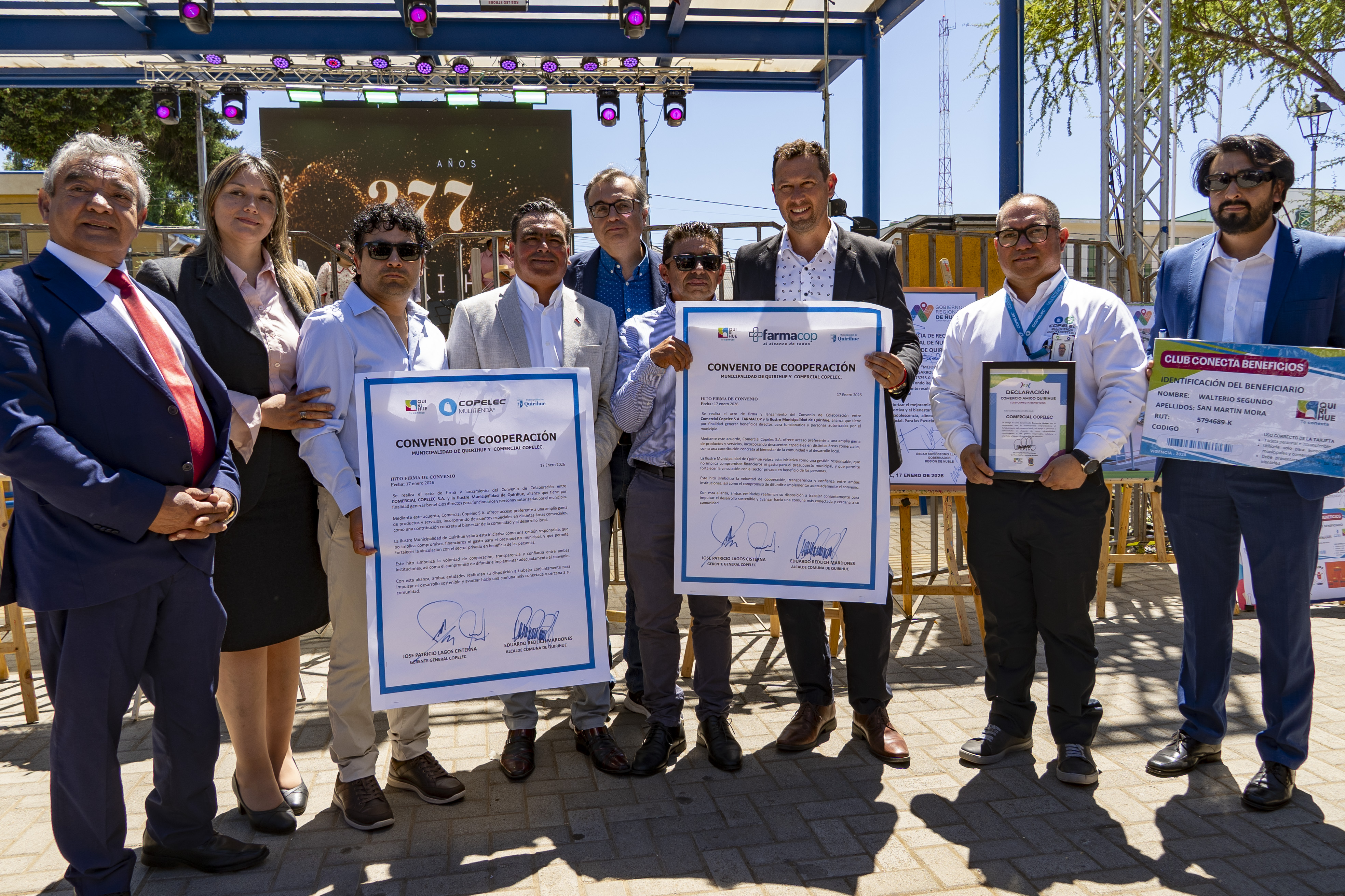 Nuevo convenio permitirá a vecinos de Quirihue obtener descuentos en Copelec Multitienda y Farmacop